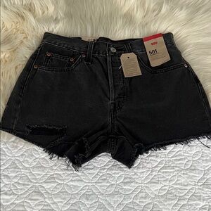 Levi's Women's Wash Black Denim Jean Shorts